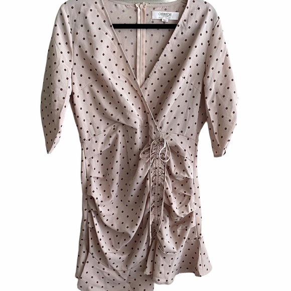 Outrageous Fortune ruched mini dress pink Size 10 - Picture 2 of 7